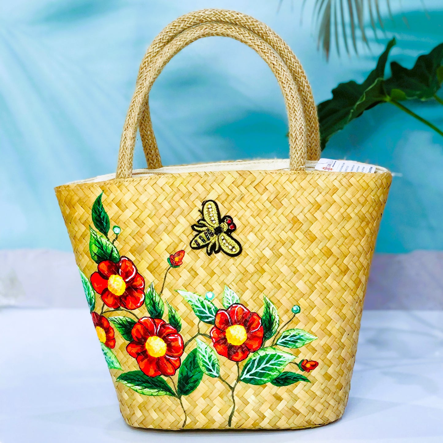 Sedge Bag - Bee and Flower - M