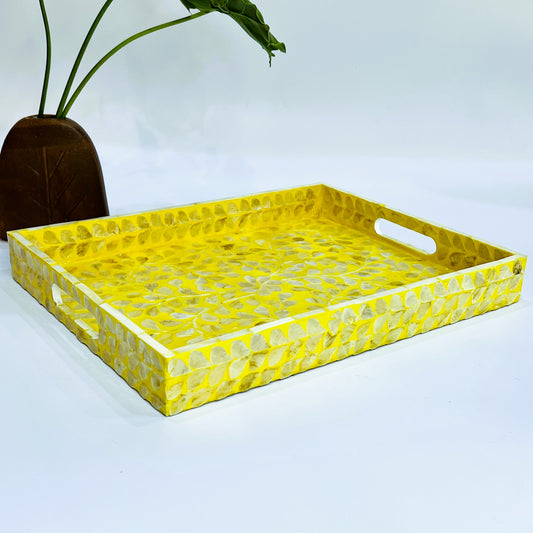 Mussel Rectangle Tray - Yellow