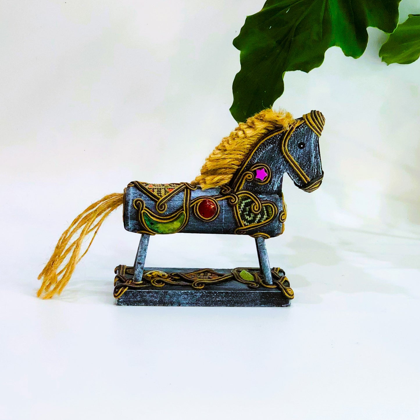 Brocade Horse Statue