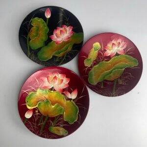 Bộ đĩa tròn hoa sen