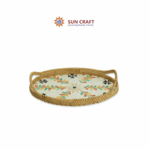 SP000946 - Khay bầu dục quai khảm trai to